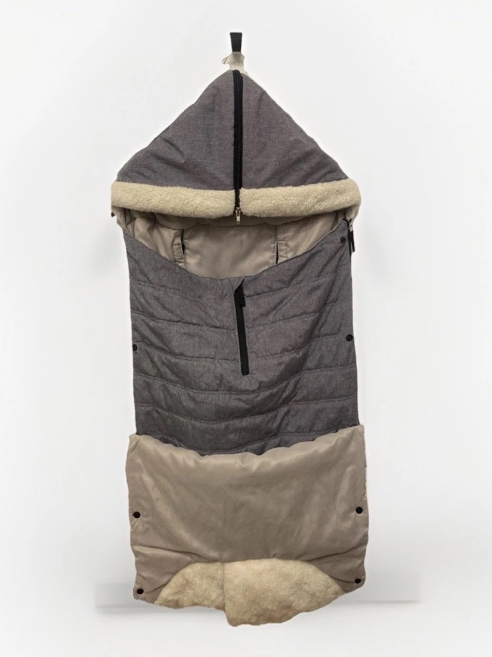 Skip Hop Heather Gray Quilted Customizable Baby Footmuff - Picture 3 of 7